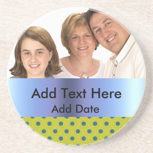 パーソナライズな写真の砂岩コースター コースター (正面)