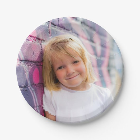 パーソナライズな写真の紙皿の子供のパーティー ペーパープレート (正面)