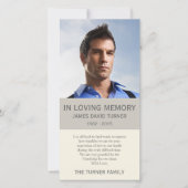 パーソナライズな写真の記念の悔やみや弔慰は感謝していしています サンキューカード (正面)