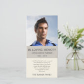 パーソナライズな写真の記念の悔やみや弔慰は感謝していしています サンキューカード (スタンド正面)