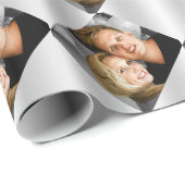 パーソナライズな写真家族は写真の銀をつなぎます ラッピングペーパー (ロールコーナー)