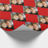 パーソナライズな写真家族は写真をつなぎます ラッピングペーパー (角)