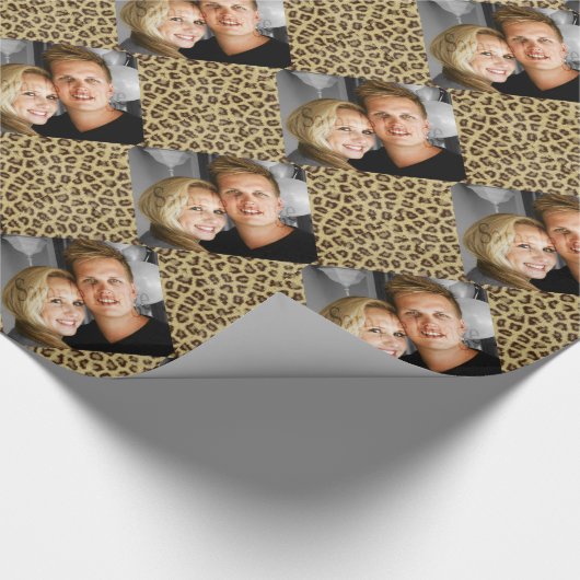 パーソナライズな写真家族は写真をつなぎます ラッピングペーパー (角)