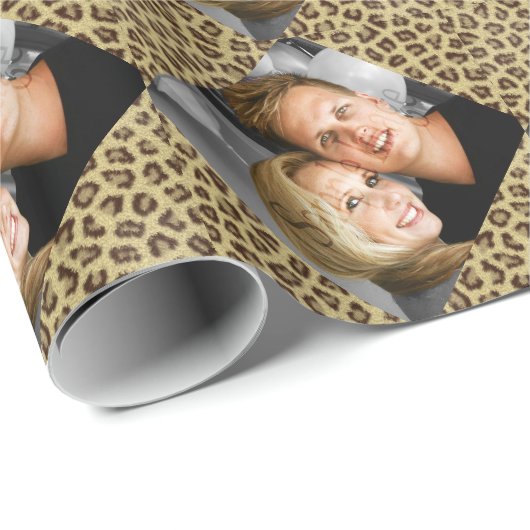 パーソナライズな写真家族は写真をつなぎます ラッピングペーパー (ロールコーナー)