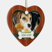 パーソナライズな写真犬のオーナメント セラミックオーナメント (右)