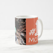 パーソナライズな写真第1お母さんのモモのピンクのコーヒー・マグ コーヒーマグカップ (正面右)