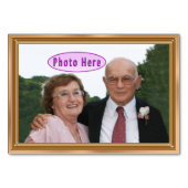 パーソナライズな写真第50記念日の座席表 テーブルナンバー (裏面)