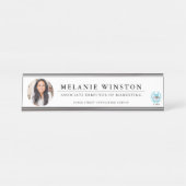 パーソナライズな写真|のロゴの専門のオフィス デスクネームプレート (正面)