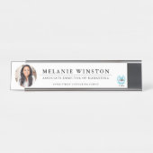 パーソナライズな写真|のロゴの専門のオフィス デスクネームプレート (正面)