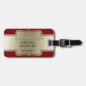 パーソナライズな写真|の新婚旅行の巡航のモノグラム ラゲッジタグ (正面横)