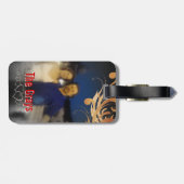 パーソナライズな写真|の新婚旅行の巡航のモノグラム ラゲッジタグ (裏面横)