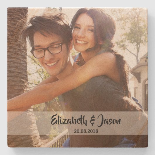 パーソナライズな写真 ストーンコースター (正面)