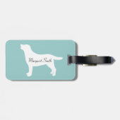 パーソナライズな冬のおもしろいのスキーにラブラドールの絵を描くこと ラゲッジタグ (裏面横)