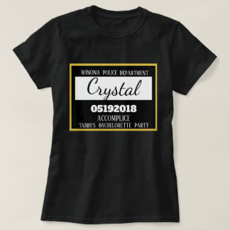 パーソナライズな刑務所のバチェロレッテのメイド・オブ・オーナー（花嫁付き添い人） Tシャツ