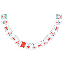 パーソナライズな列車の誕生日の旗