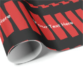 パーソナライズな包装紙、赤及び黒の抽象芸術 ラッピングペーパー (ロールコーナー)