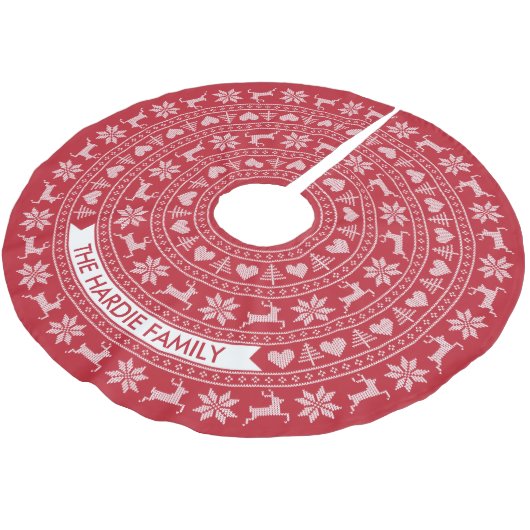 パーソナライズな北欧のセーター|の一突きあなたの色! ブラッシュドポリエステルツリースカート (アングル)