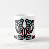 パーソナライズな北西海岸くま コーヒーマグカップ (中央)