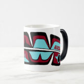 パーソナライズな北西海岸の羽の変形させるマグ モーフィングマグカップ (正面右)