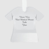 パーソナライズな医学のクリスマスの休日のオーナメント オーナメント (裏面)