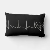 パーソナライズな医者ナースのカスタムな色 ランバークッション (裏面)