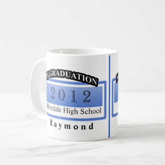 パーソナライズな卒業のマグ コーヒーマグカップ (正面左)