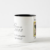 パーソナライズな卒業の写真のマグ ツートーンマグカップ (中央)