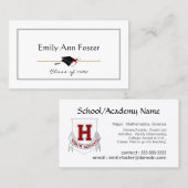 パーソナライズな卒業の名刺 コーリングカード (正面/裏面)