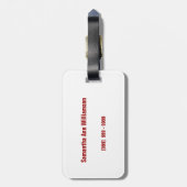 パーソナライズな卒業の巡航 ラゲッジタグ (裏面縦)
