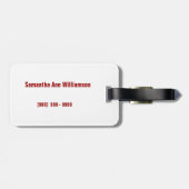 パーソナライズな卒業の巡航 ラゲッジタグ (裏面横)