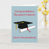 パーソナライズな卒業カード カード (黄色い花)