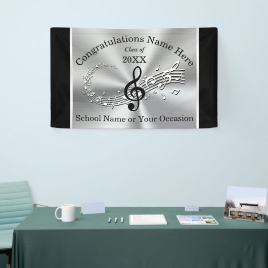 パーソナライズな卒業音楽旗は、引き起こります 横断幕 (トレードショー)