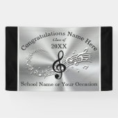 パーソナライズな卒業音楽旗は、引き起こります 横断幕 (横)