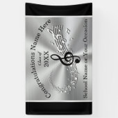 パーソナライズな卒業音楽旗は、引き起こります 横断幕 (縦)