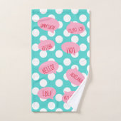 パーソナライズな単語の泡風呂タオルセット バスタオルセット (ハンドタオル)