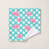 パーソナライズな単語の泡風呂タオルセット バスタオルセット (ウォッシュタオル)