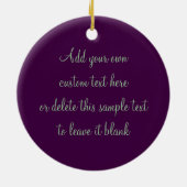 パーソナライズな占星術日曜日および月 セラミックオーナメント (裏面)