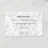 パーソナライズな原稿の大理石のエレガントな名刺 名刺 (裏面)