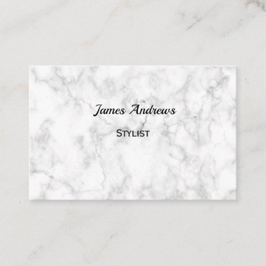 パーソナライズな原稿の大理石のエレガントな名刺 名刺 (正面)