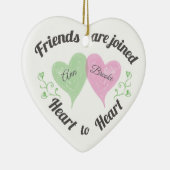 パーソナライズな友人のオーナメント セラミックオーナメント (右)