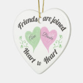 パーソナライズな友人のオーナメント セラミックオーナメント (左)