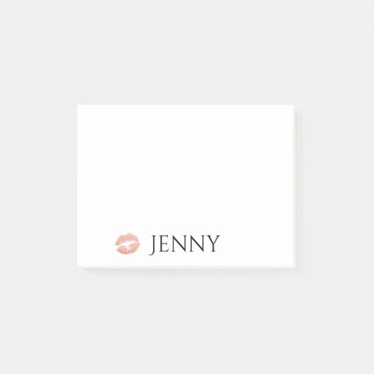 パーソナライズな口紅のキスのグリッターLipgloss ポストイット (正面)