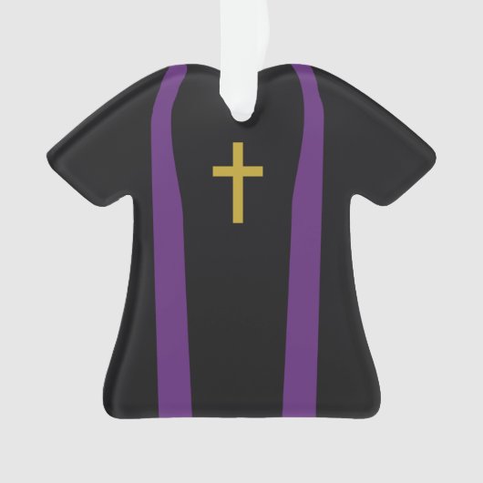 パーソナライズな司祭のクリスマスの休日のオーナメント オーナメント (正面)
