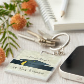 パーソナライズな同窓会の帽子及び免状のキーホルダー キーホルダー (正面右)