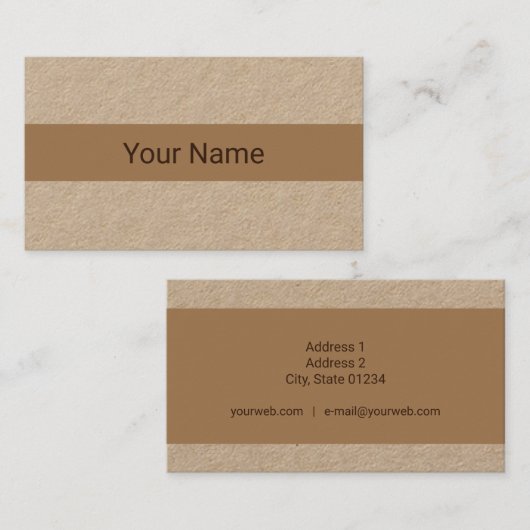 パーソナライズな名刺-クラフト- 名刺 (正面/裏面)