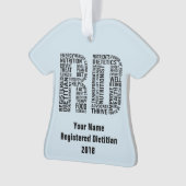 パーソナライズな名前によって登録されている栄養士RD オーナメント (正面)