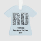 パーソナライズな名前によって登録されている栄養士RD オーナメント (正面)