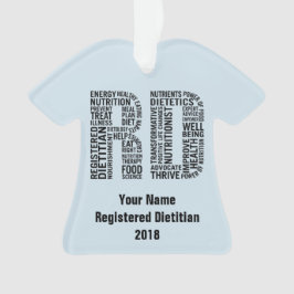 パーソナライズな名前によって登録されている栄養士RD オーナメント