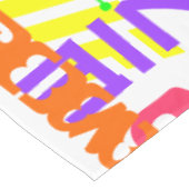 パーソナライズな名前をカスタムするのコラージュのカラフル テーブルクロス (アングル)