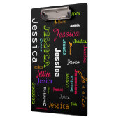 パーソナライズな名前をカスタムするのコラージュの明るいネオン クリップボード (左)